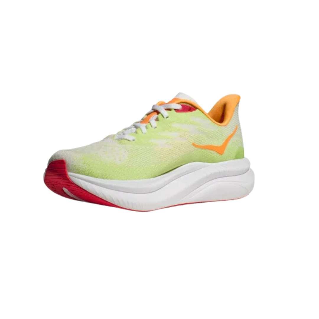 Hoka One Women's Mach 6 Running Shoe - White/Lettuce 